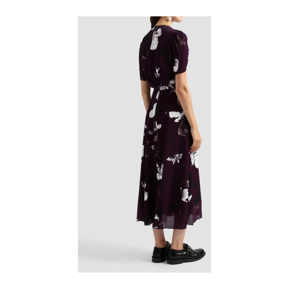 Erdem Bloemenprint Crew Neck Top Purple Dames