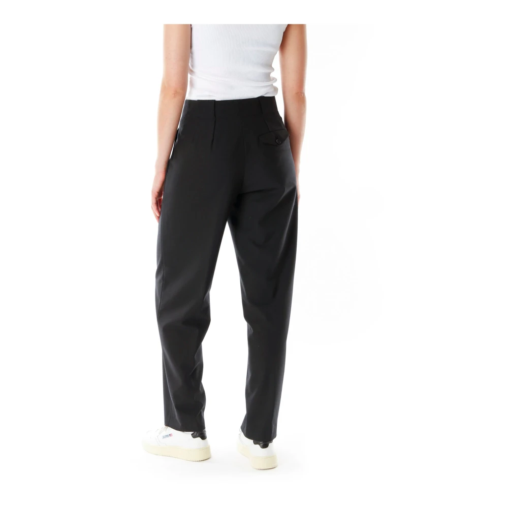closed Slim-fit Trousers Black Dames