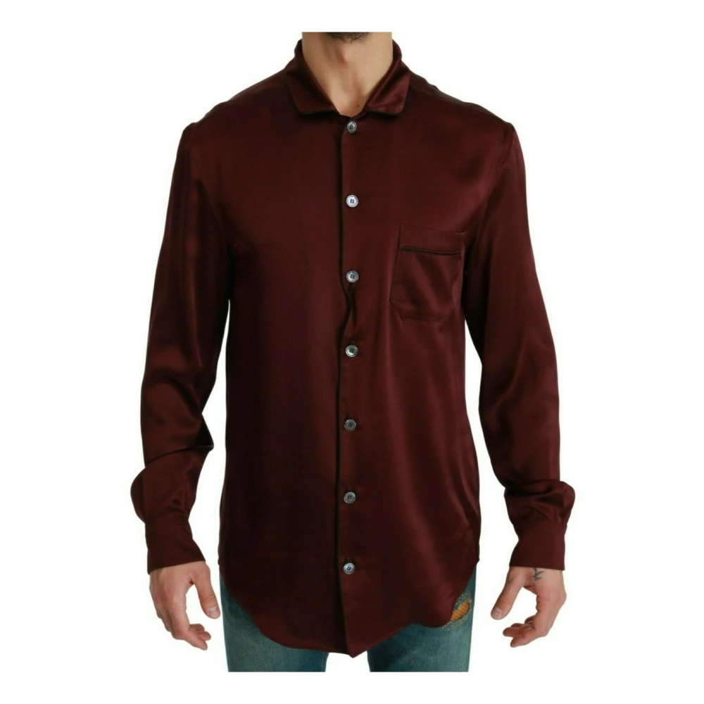 Dolce & Gabbana Herr Röd Skjortor L, Casual Shirts