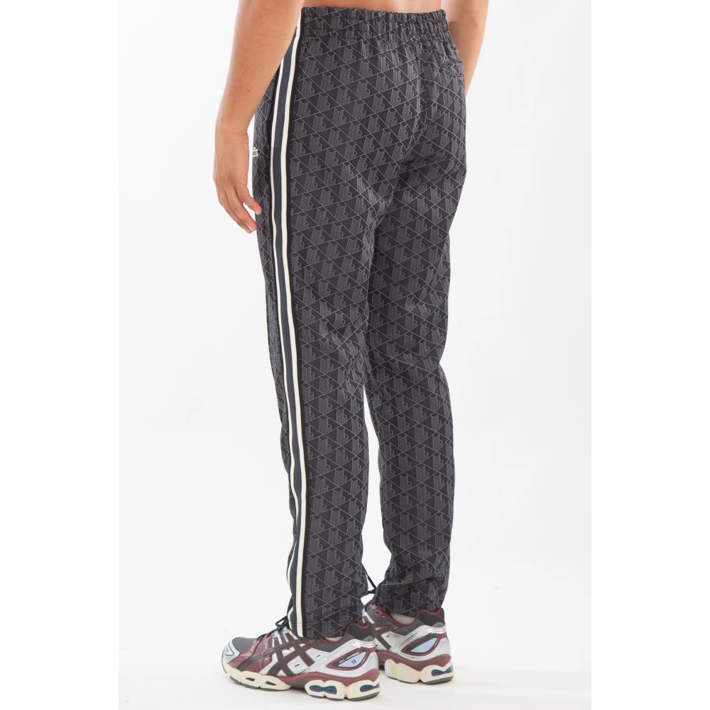 Lacoste Monogram Jacquard Track Pants Black Heren