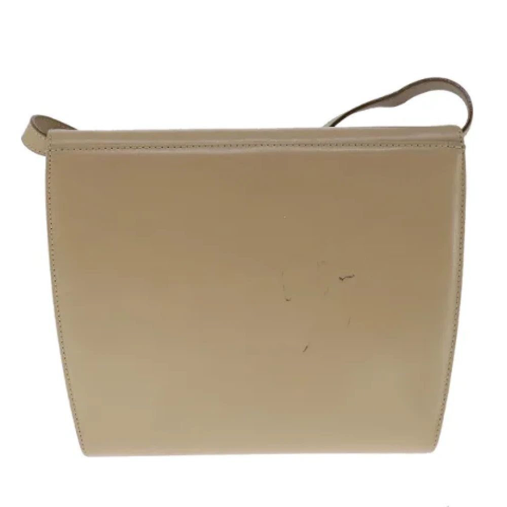 Salvatore Ferragamo Pre-owned Leather shoulder-bags Beige Dames