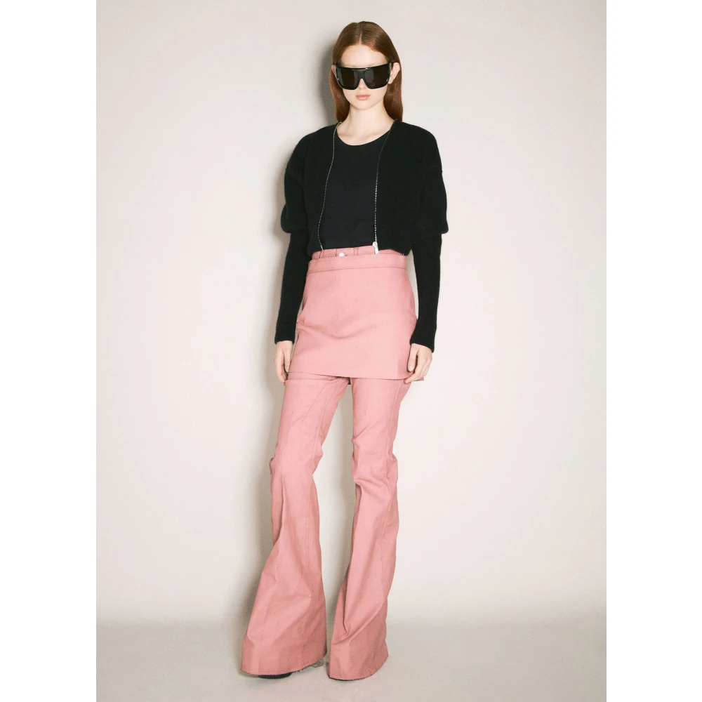 Rick Owens Coated Finish Bolan Broek Pink Dames