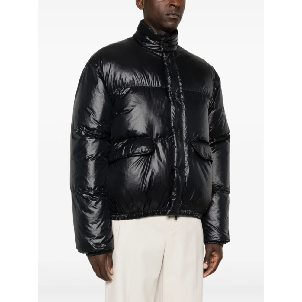 Our Legacy Zwarte Tech Inhale Puffa Jas Black Heren