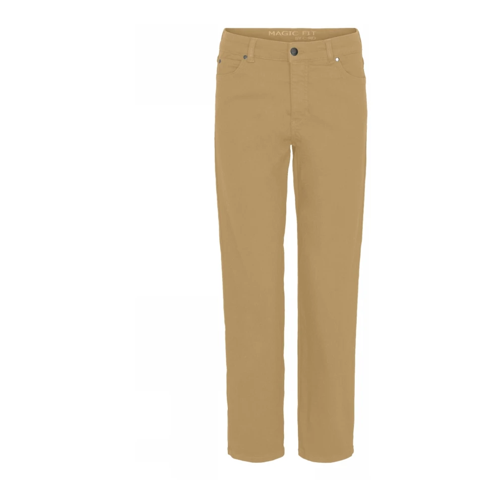 C.Ro Magic Fit Straight Leg Broek Straw Beige Dames