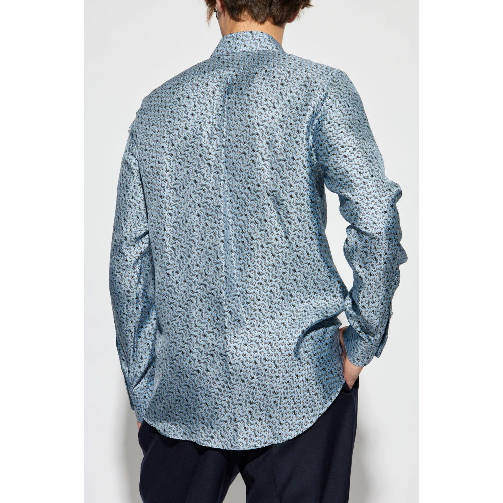 Dolce & Gabbana Zijden overhemd Blue Heren