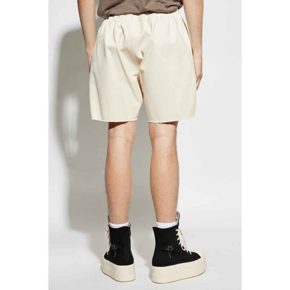 Rick Owens Cotton Canvas Boxershorts Beige Heren