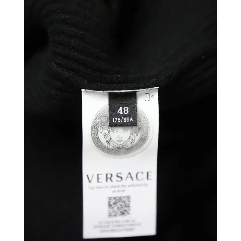 Versace Pre-owned Wool tops Black Heren