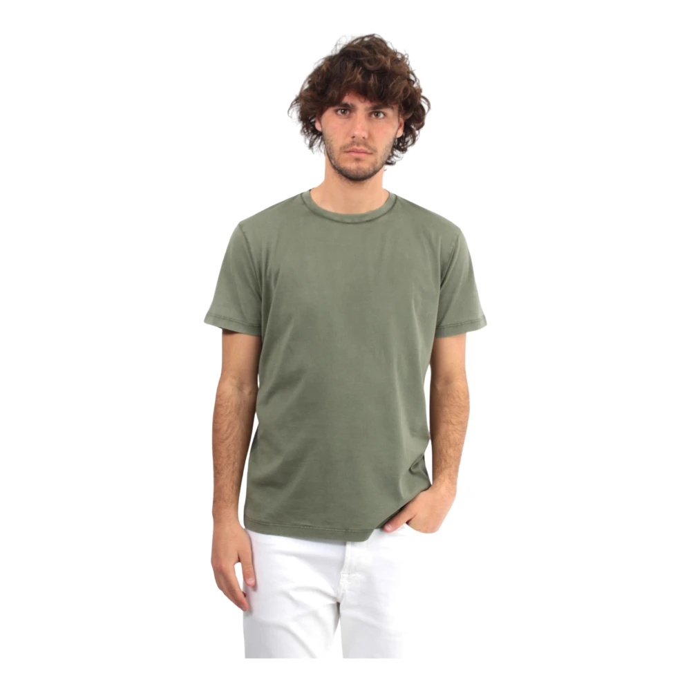 Roberto Collina Groene Crew Neck T-shirt Green Heren