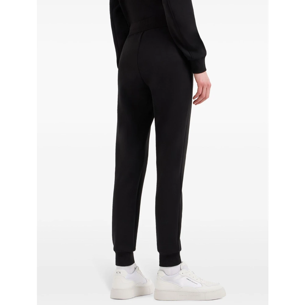Armani Exchange Zwarte Jersey Broek met Elastische Taille Black Dames