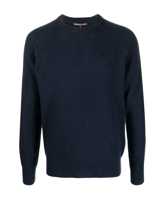 pull-bleu-en-coton-col-rond