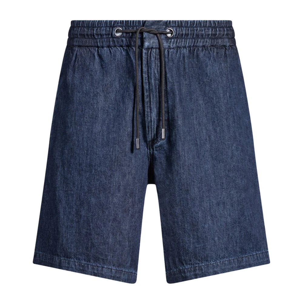 Hugo Men's Blue Denim Shorts, W35, Relaxed Fit Jeans
