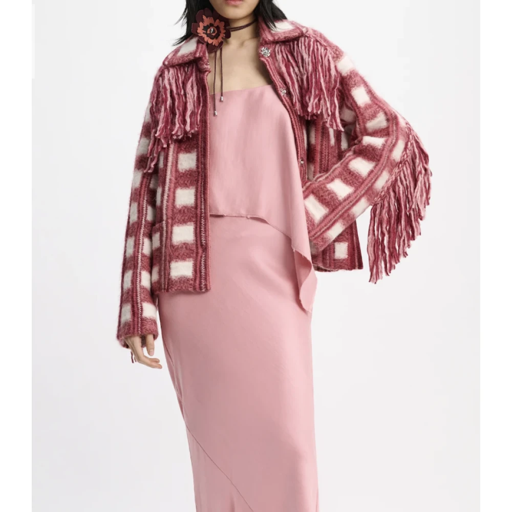 dorothee schumacher Geruite Jacquard Franje Jas Pink Dames