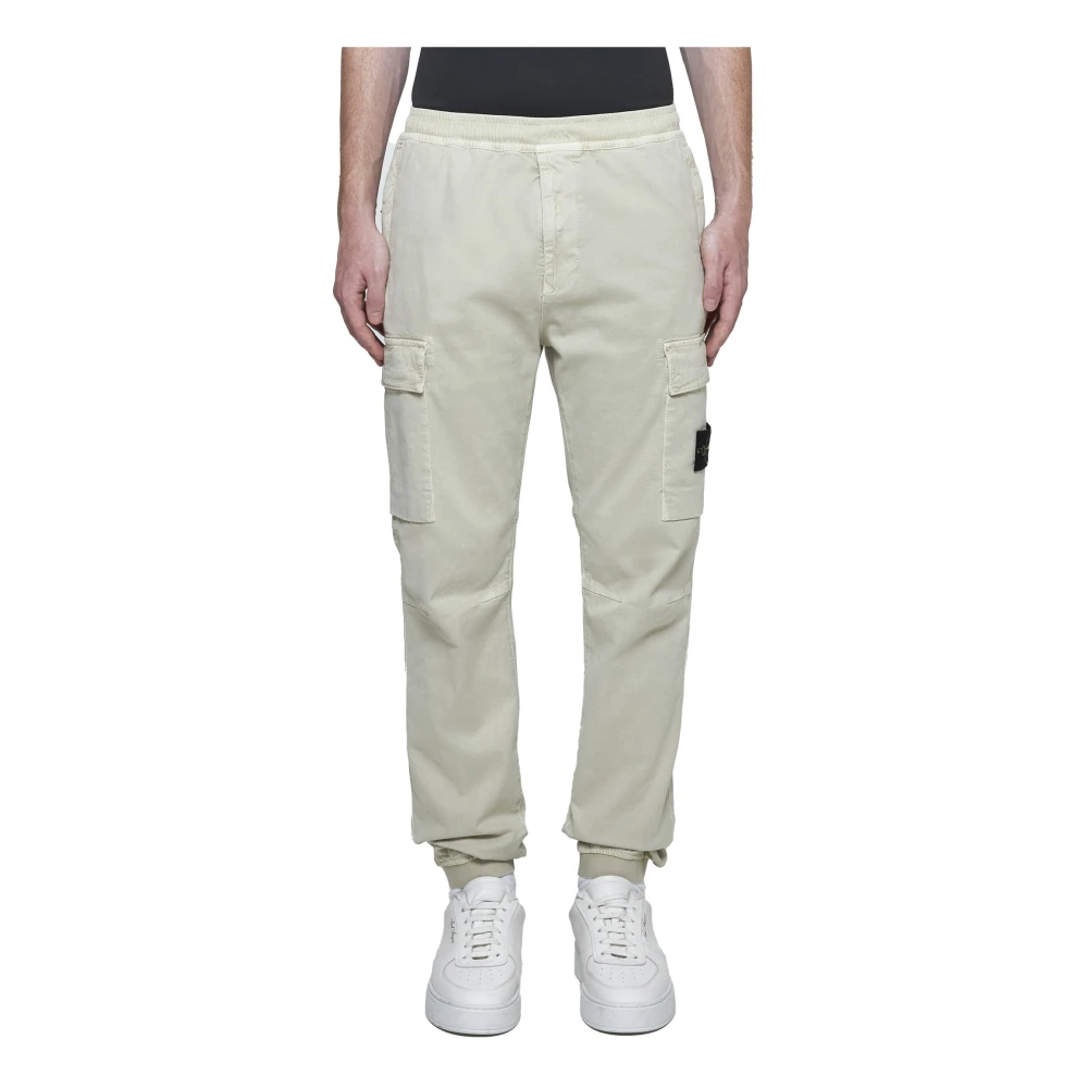 Stone Island Off-White Tapered Broek Beige Heren