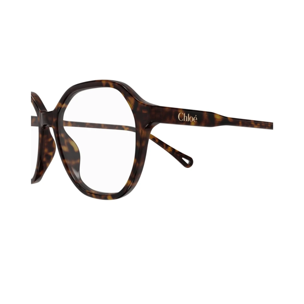 Chloé Geometrische Afgeronde Acetaat Bril Brown Unisex