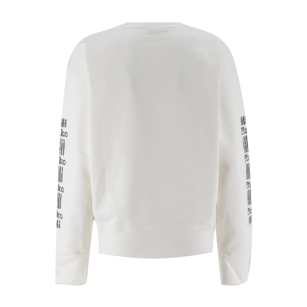 pinko Sweatshirt met Love Birds borduursel White Dames