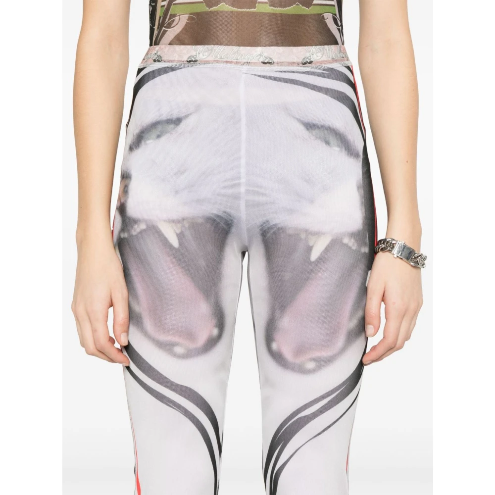 Ottolinger Witte Broek met Elastische Tailleband Multicolor Dames