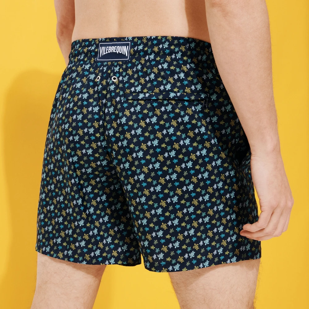 Vilebrequin Ultra-licht en opvouwbaar zwemkleding met regenboog schildpad print Blue Heren