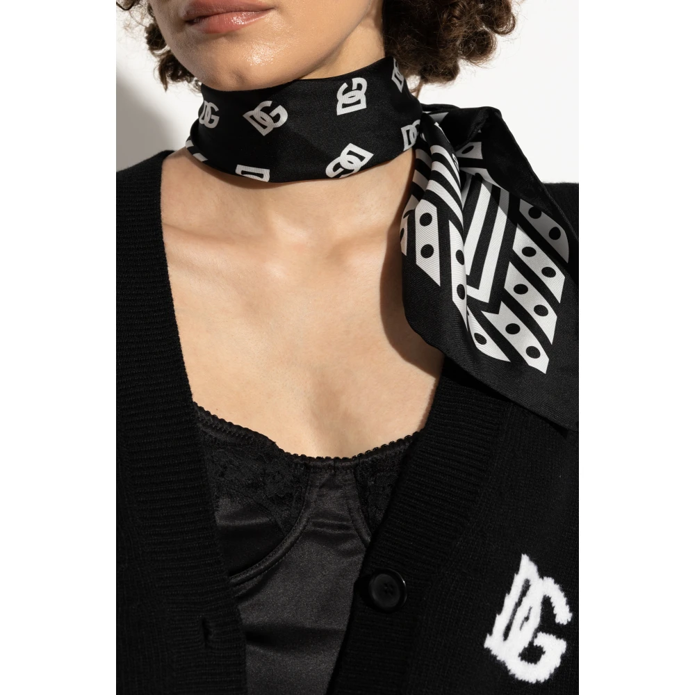Dolce & Gabbana Zijden sjaal Black Dames