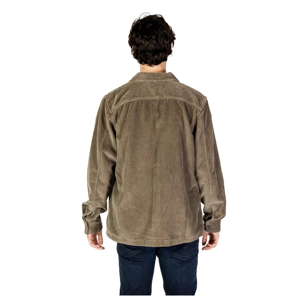 Calvin Klein Jeans Corduroy Herenoverhemd Herfst Winter Collectie Beige Heren
