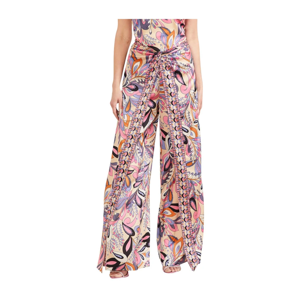 Guess Wide Trousers Multicolor Dames
