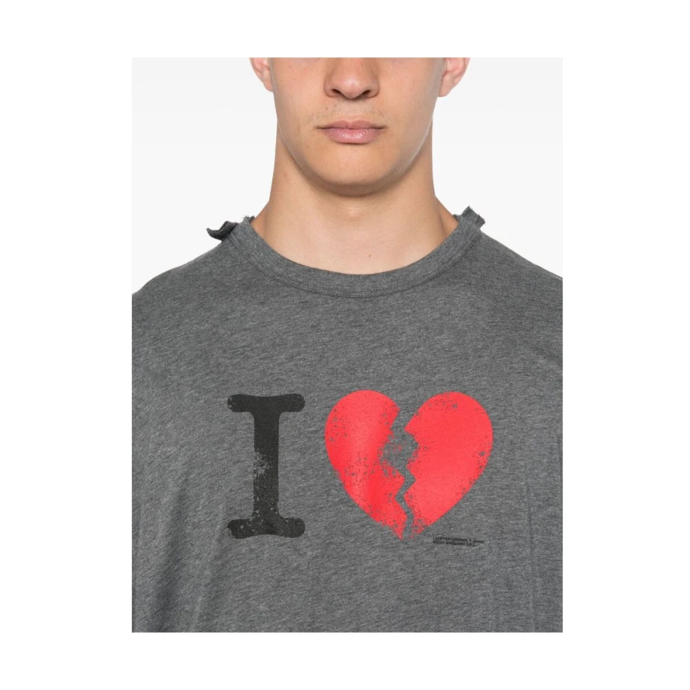 Magliano Grafische Print T-shirt met Ronde Hals Gray Heren