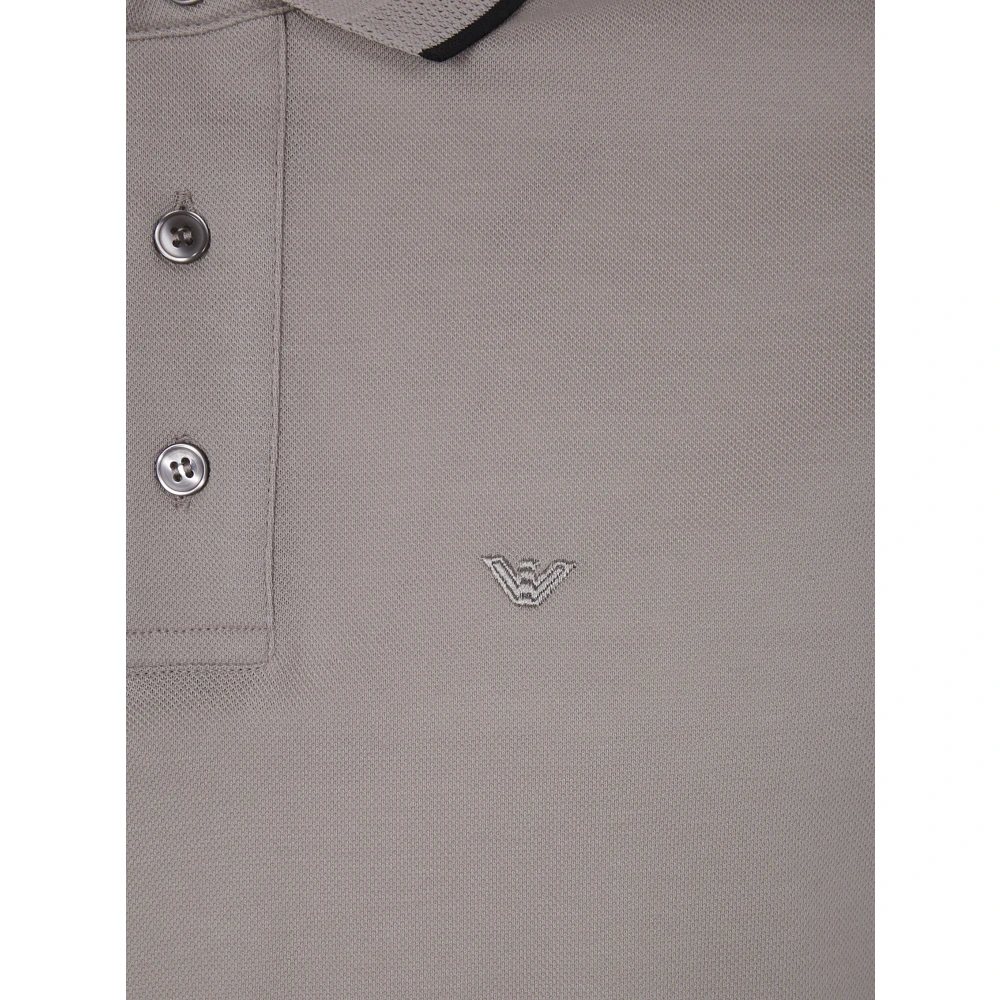 Emporio Armani Klassieke Polo Shirt voor Mannen Gray Heren