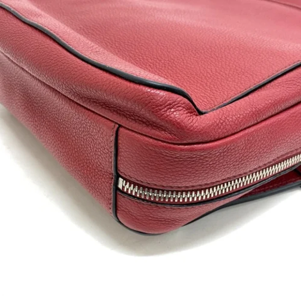 Prada Vintage Pre-owned Leather backpacks Red Dames