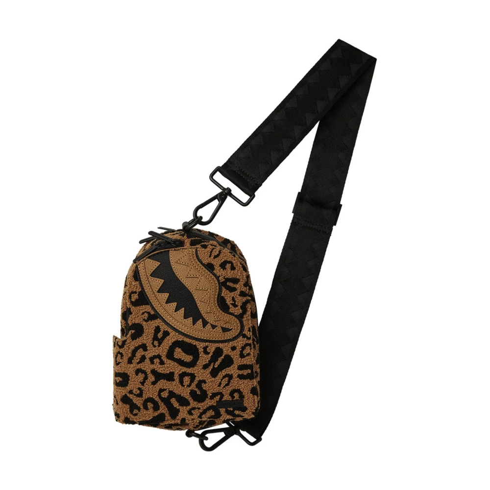 Sprayground Chenille Cheetah Rugzak Sling Brown Unisex