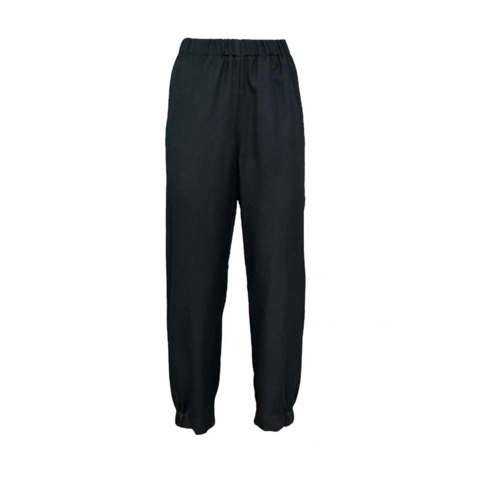 Beatrice .b Zwarte Wijde Pijp Polyester Broek Black Dames
