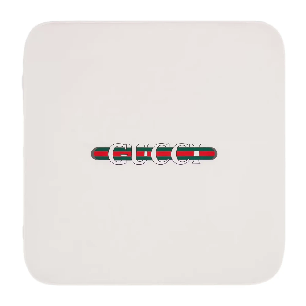 Gucci Bomullsfilt med Gucci Web-tryck White, Unisex