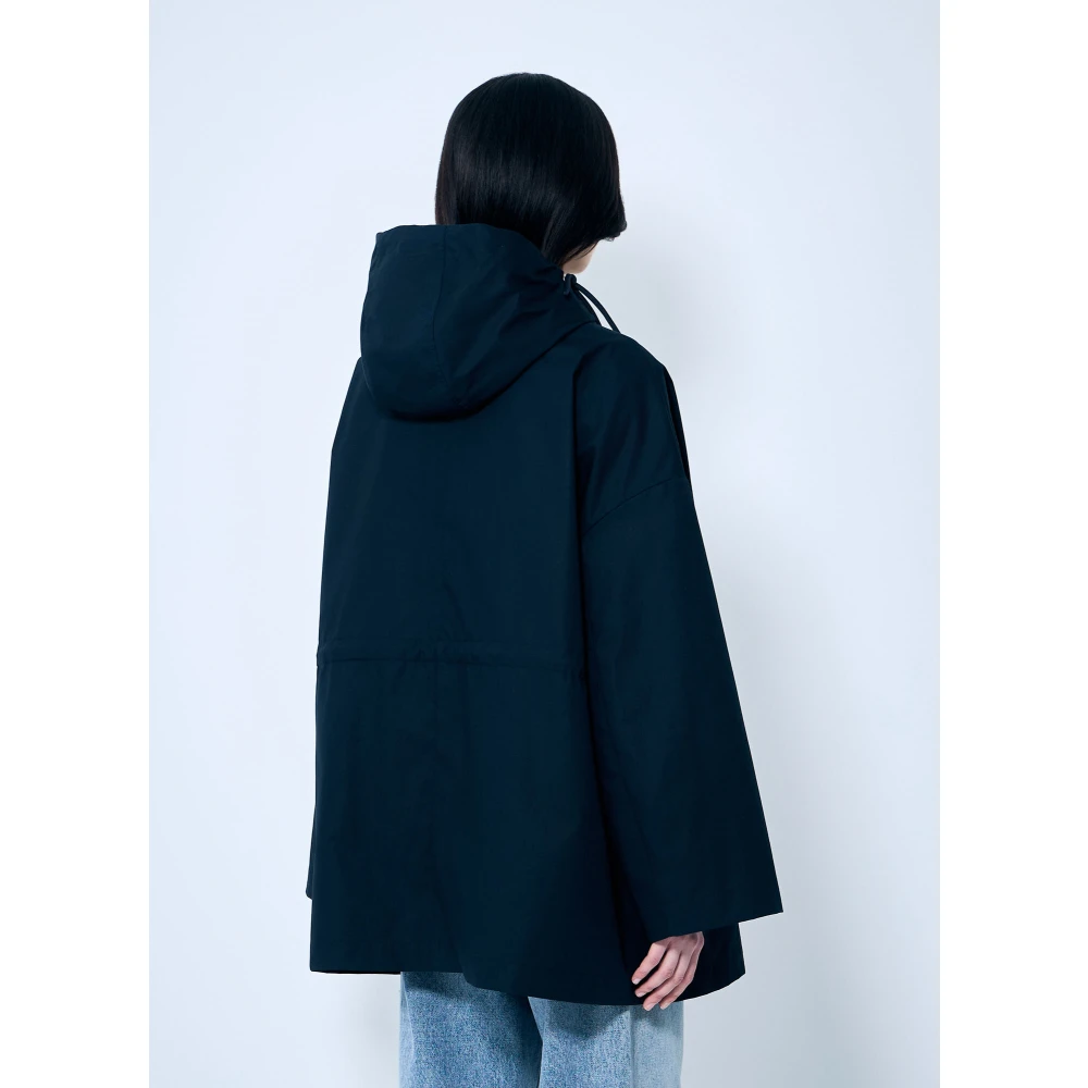 Moncler Parka Jas met Trekkoord Taille Blue Dames