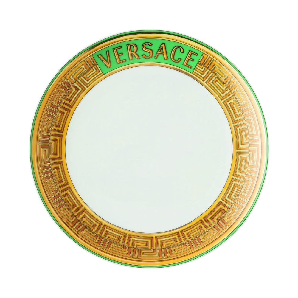 Versace Groen Plat Bord Green Unisex