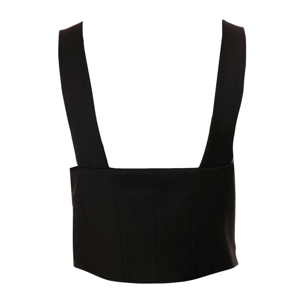 drykorn Flanellen vest met diepe V-hals Black Heren