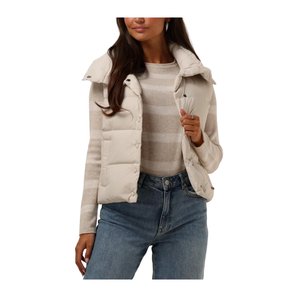 Moscow Beige Herfst Bodywarmer voor Vrouwen Beige Dames