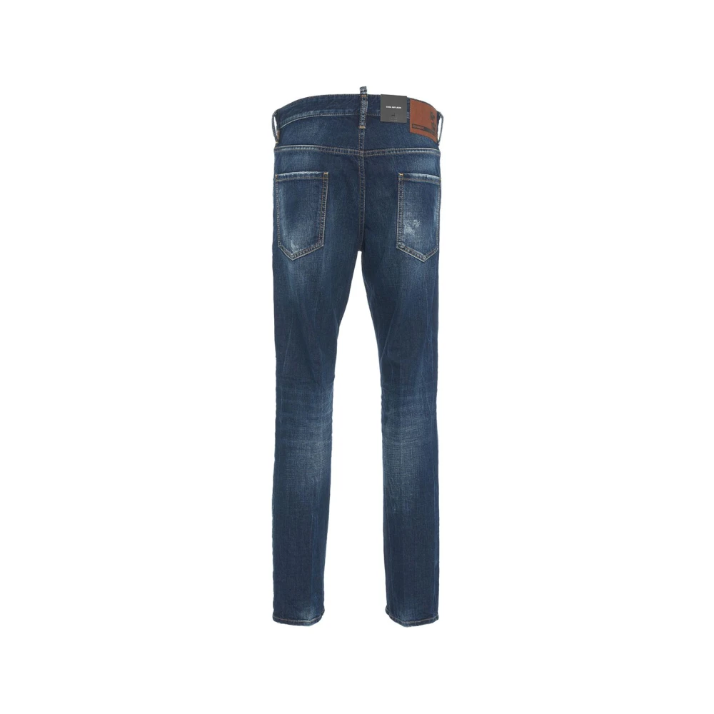 Dsquared2 Blauwe Slim Fit Distressed Jeans Blue Heren