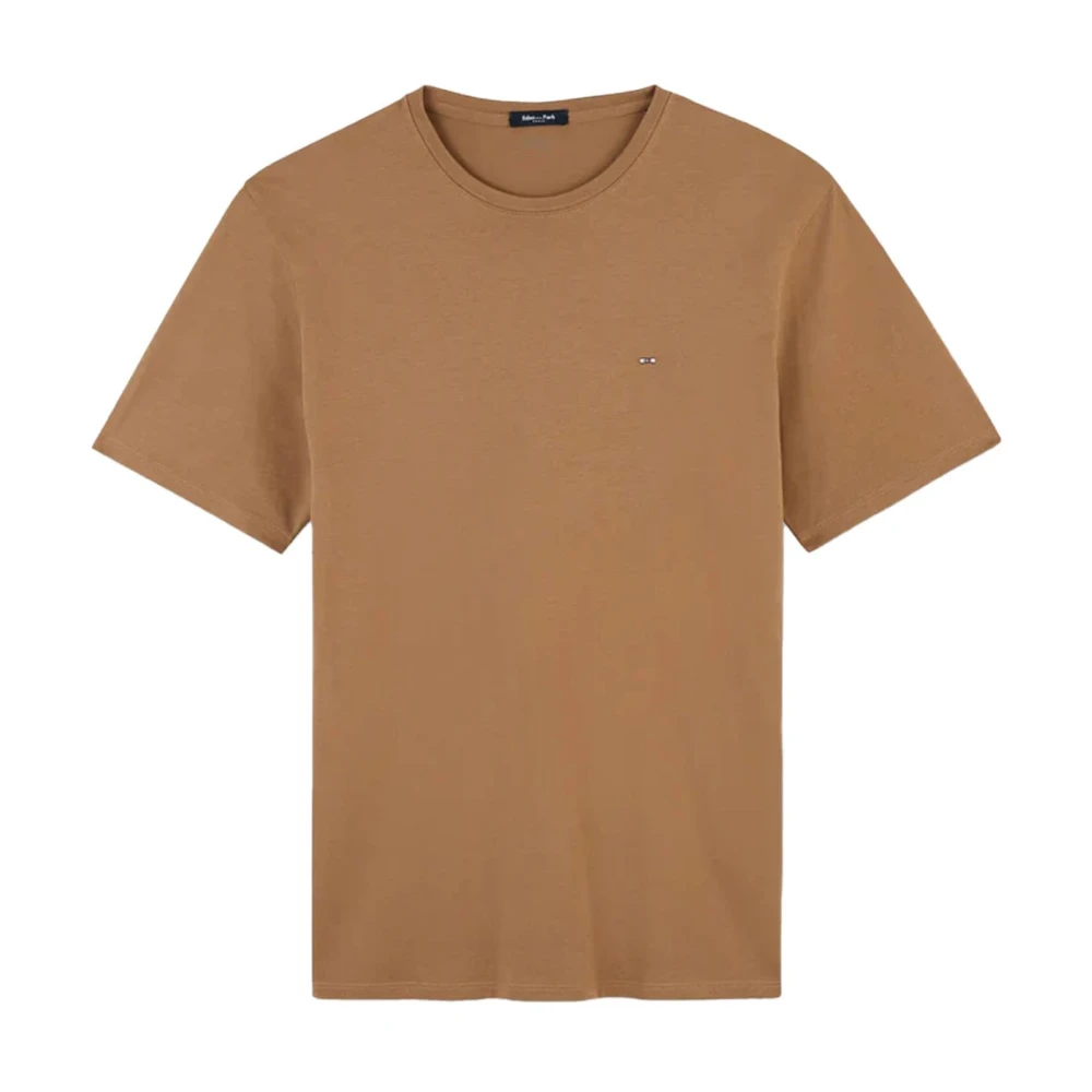 Eden Park Pima Katoenen T-shirt Ronde Hals Brown Heren