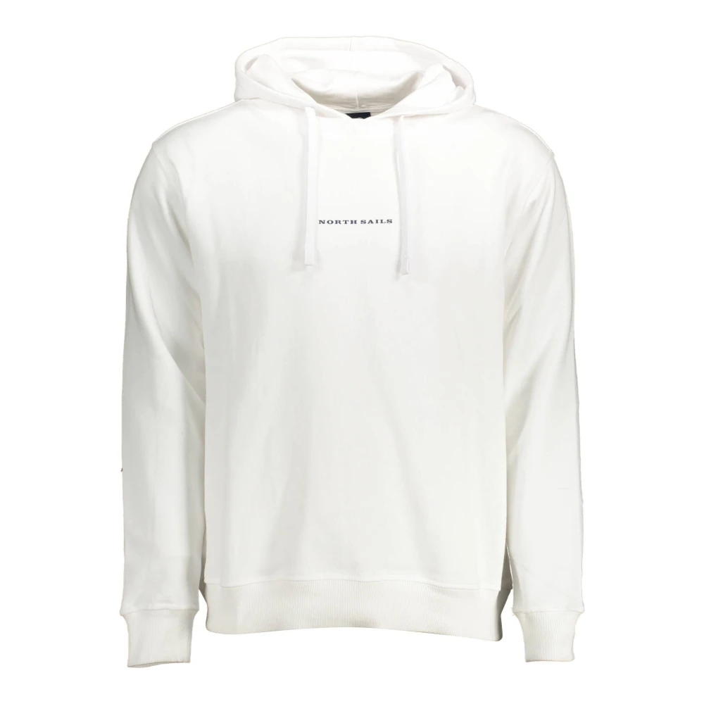 North Sails Men's White Hoodies,, Hooded Sweatshirt Long Sleeve Print 2XL