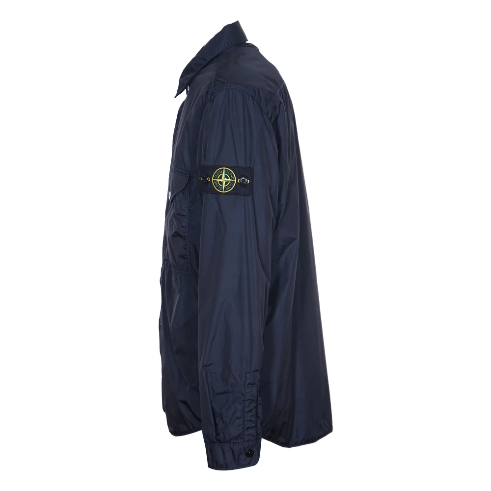 Stone Island Blauwe Jassen voor Mannen Coach Blue Heren