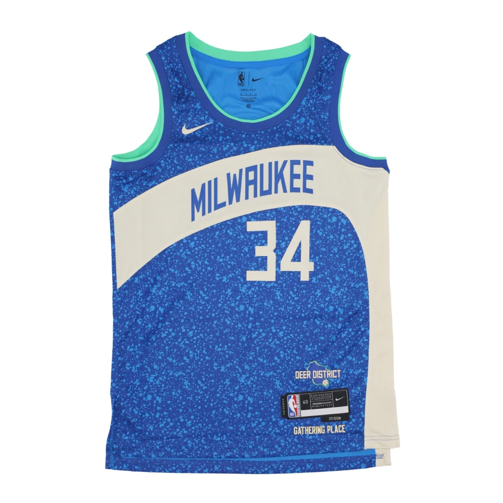 Nike Giannis Antetokounmpo NBA City Edition Shirt Blue Heren