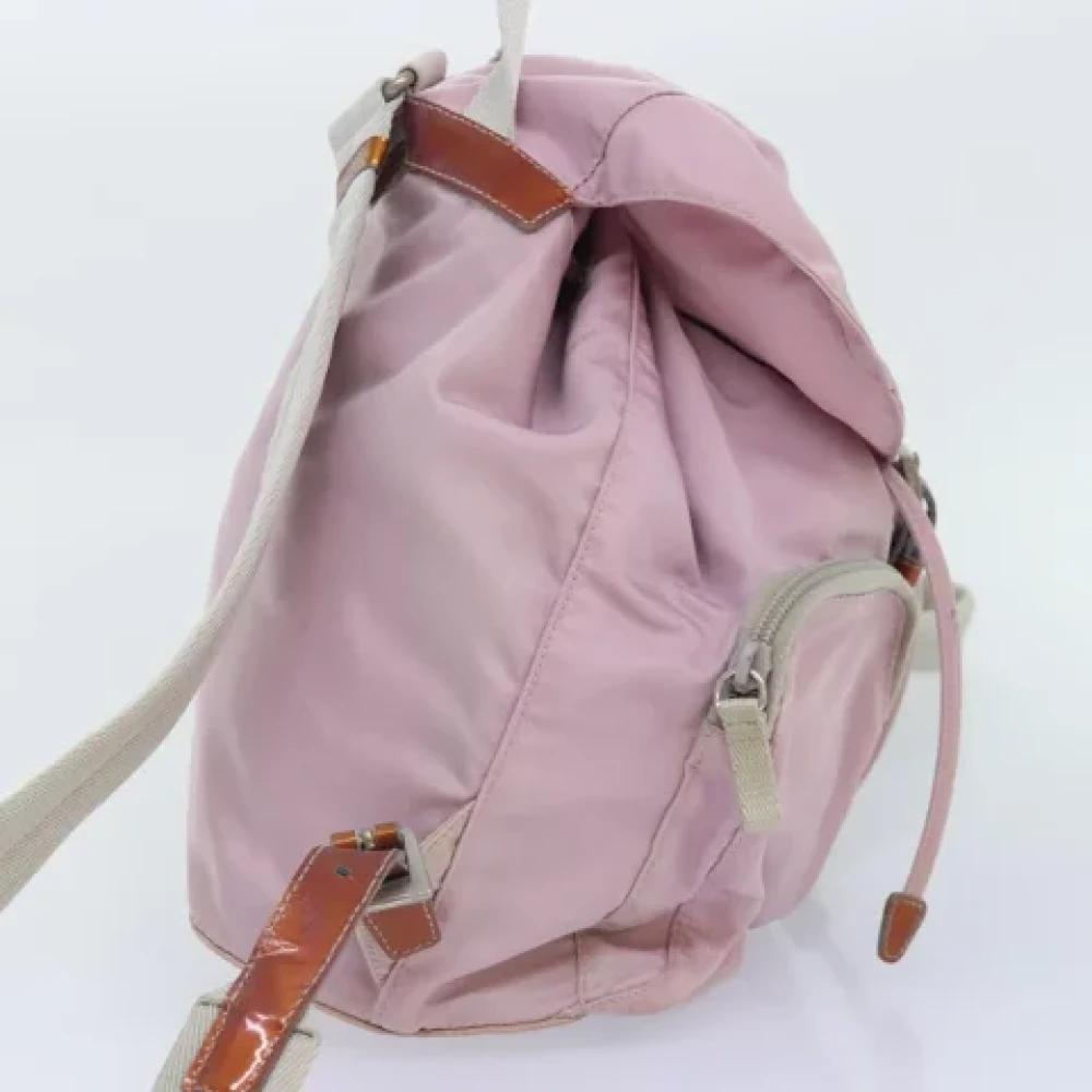 Prada Vintage Pre-owned Nylon backpacks Pink Dames