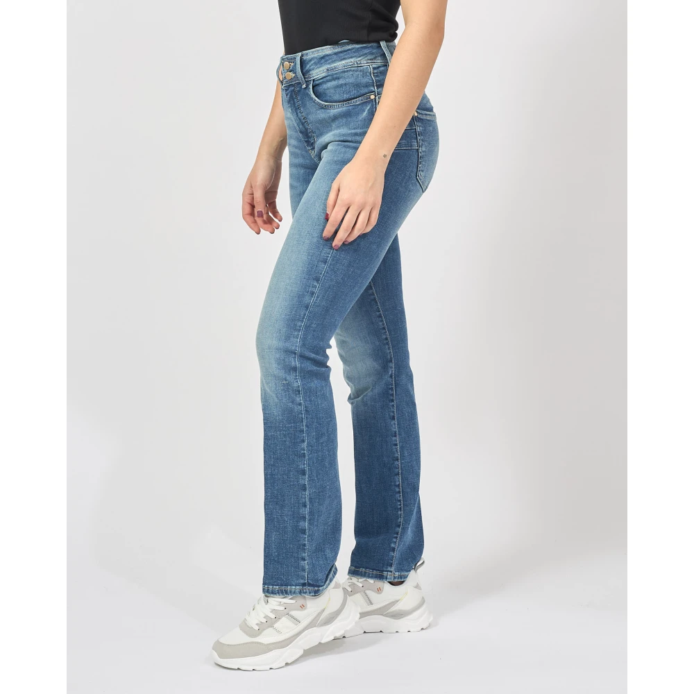 Guess Blauwe Denim Straight Leg Jeans Blue Dames