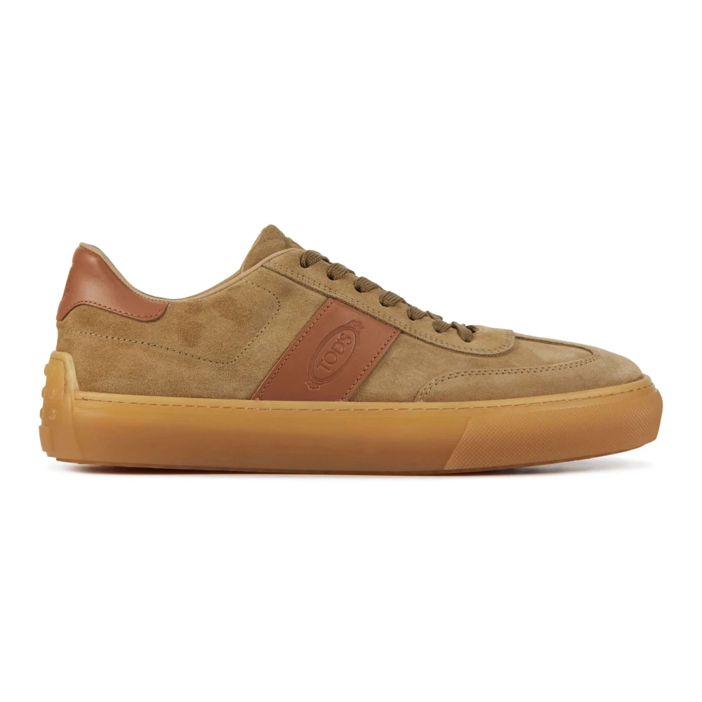 TOD'S Camel Suede Sneakers Brown Heren