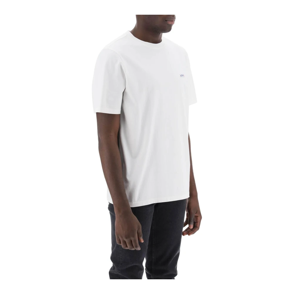 Autry Logo Label T-Shirt van puur katoenen jersey White Heren