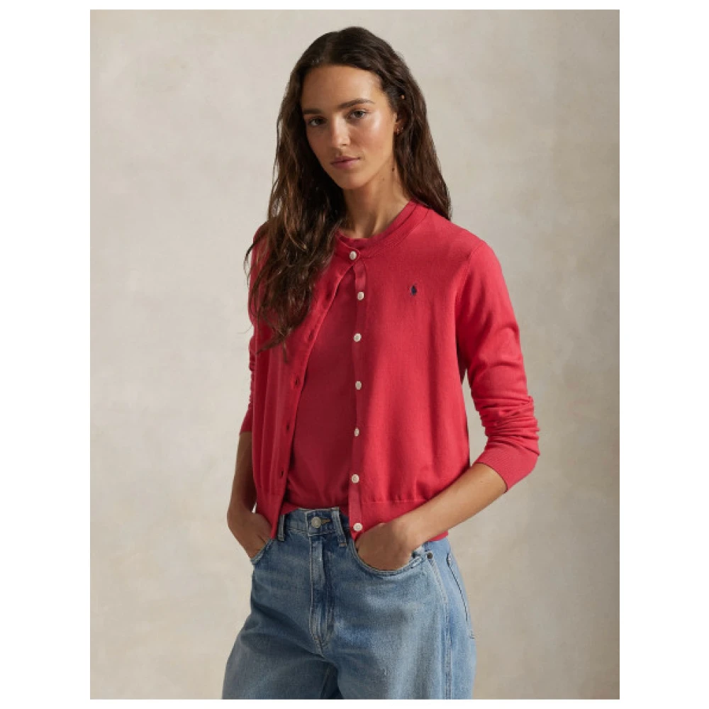 Polo Ralph Lauren Pima Katoenmix Vest Red Dames