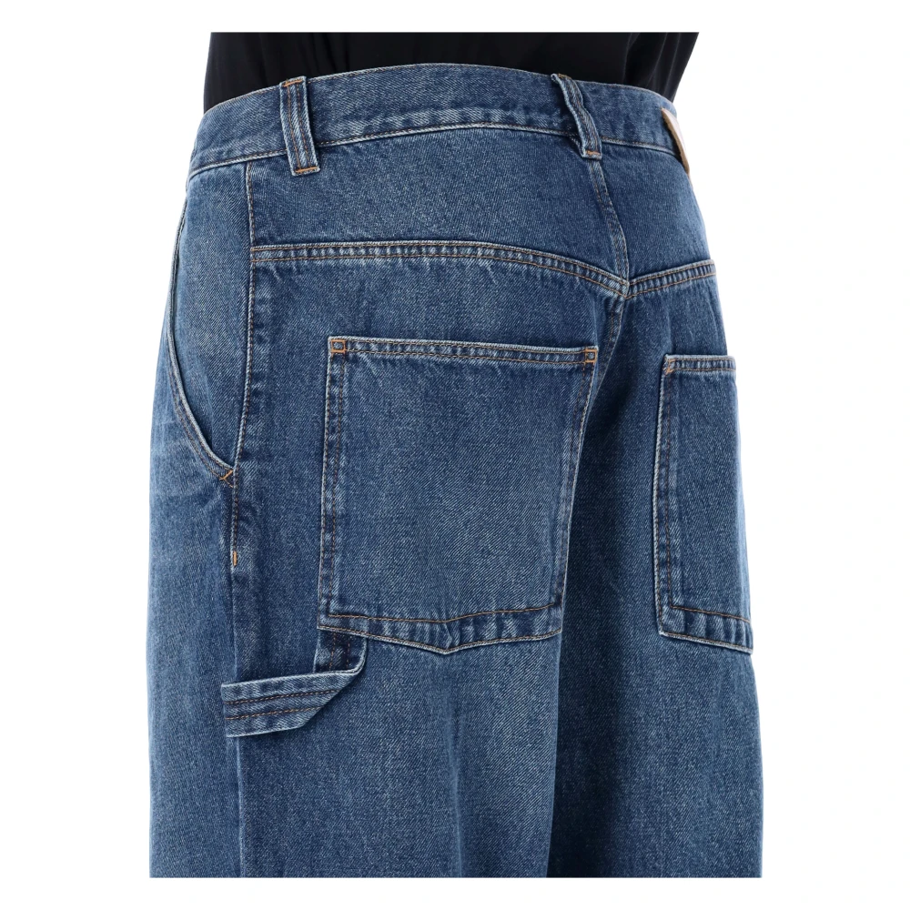 Isabel marant Blauwe Denim Wide-Leg Jeans Blue Heren
