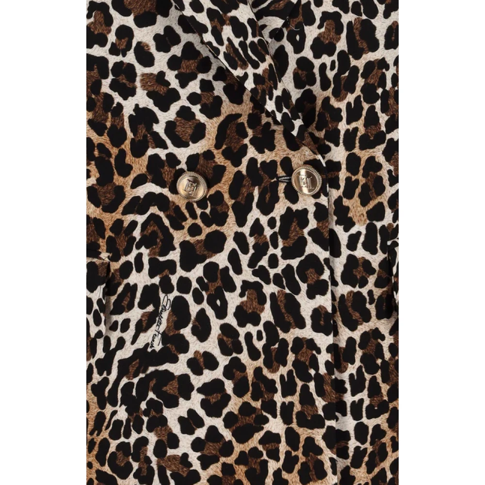 Elisabetta Franchi Animalier Bruine Jas Brown Dames