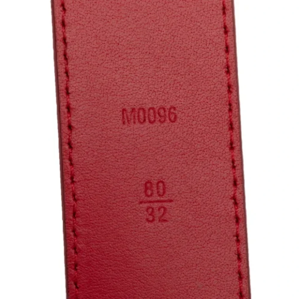 Louis Vuitton Vintage Pre-owned Leather belts Red Dames