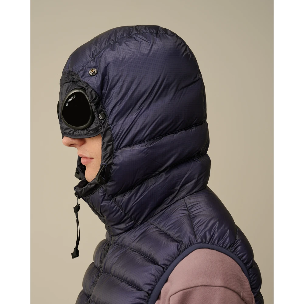C.P. Company Blauwe Shell Goggle Donsvest Blue Heren