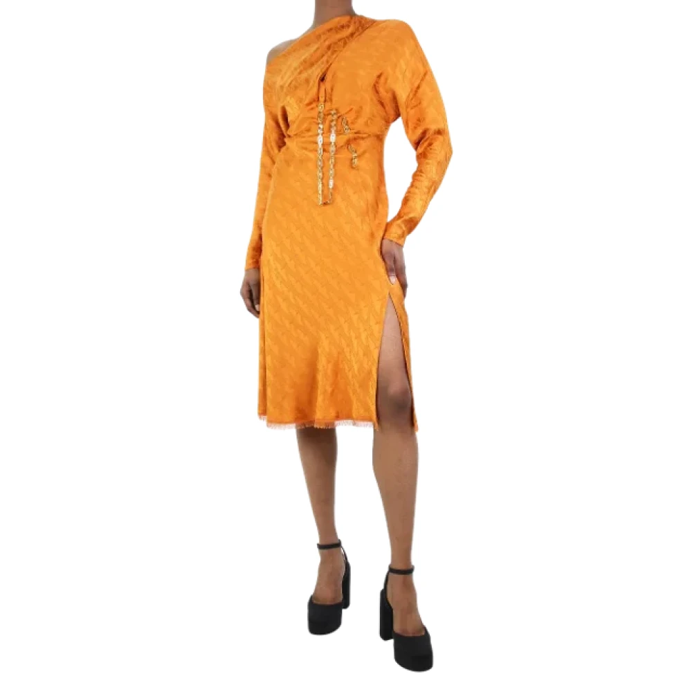 Versace Pre-owned Viscose dresses Orange Dames