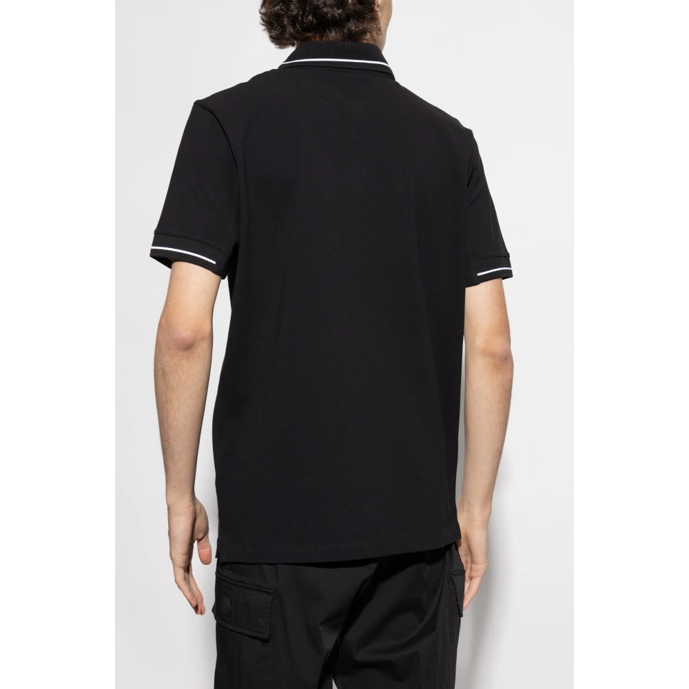 Moncler Polo met logo Black Heren